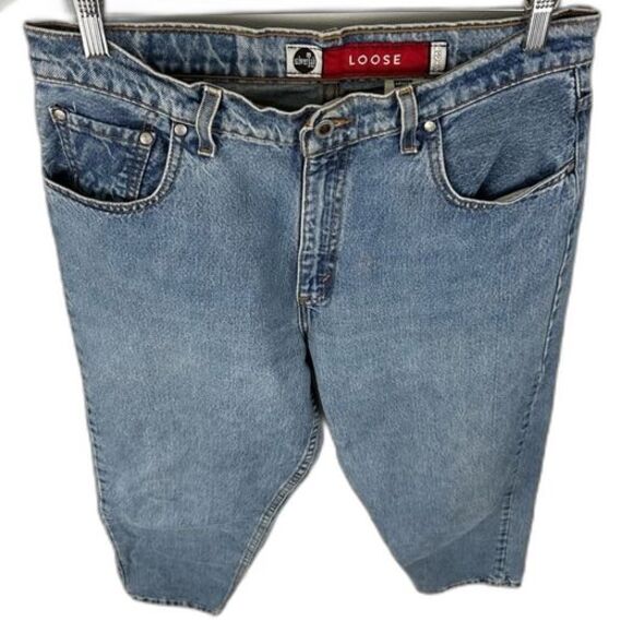 Levi’s The Silver Tab Loose Fit Hi-Rise Blue Denim Jeans Size 13 Juniors - Picture 3 of 14